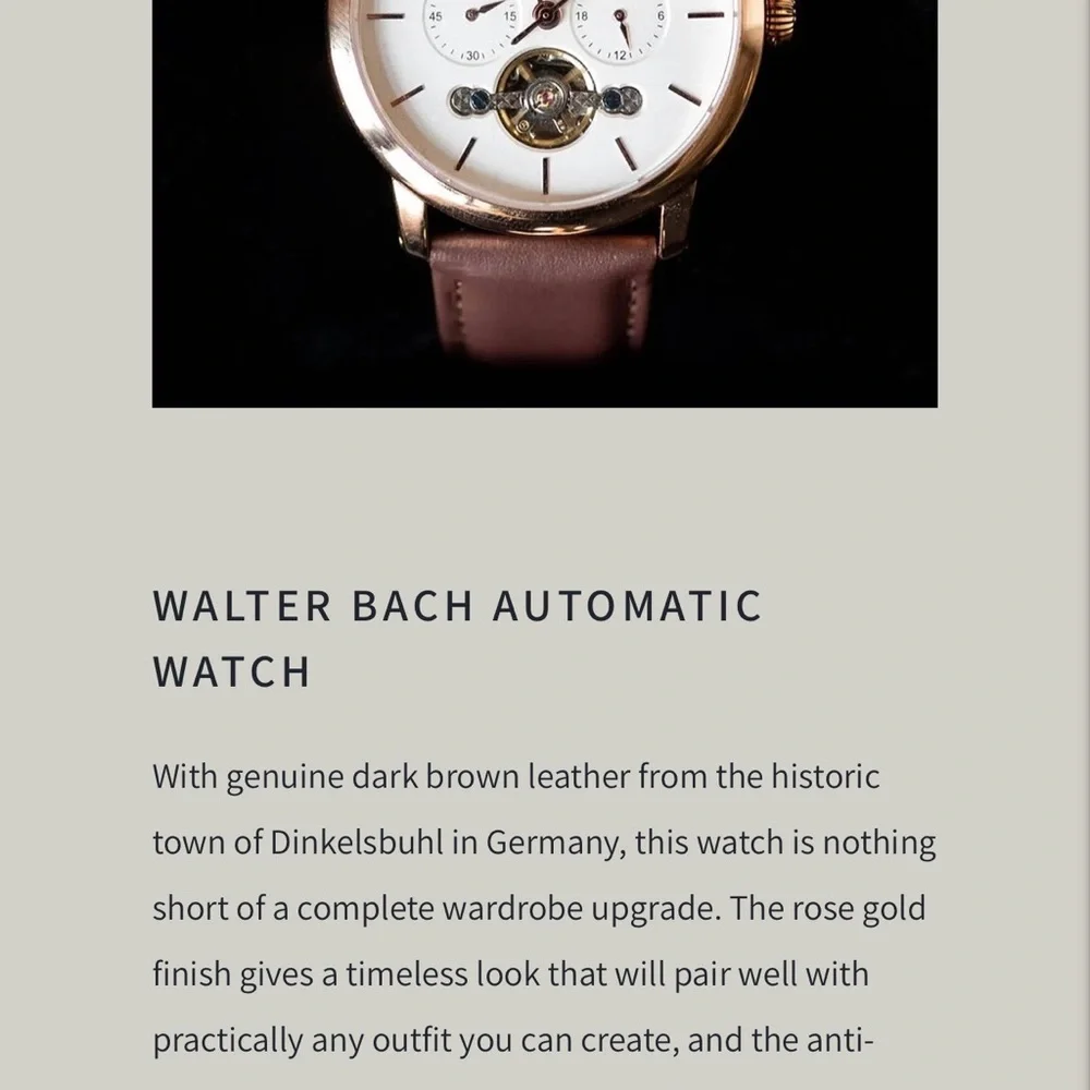 Rose Gold and brown automatic watch
Box included - Picture 10 of 10